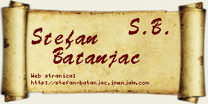 Stefan Batanjac vizit kartica